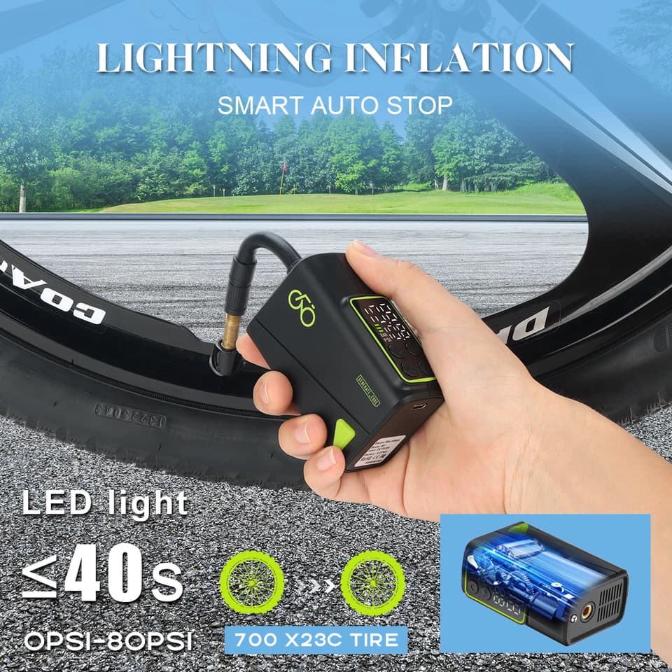 Mini Condensate Pump | 150 PSI Digital Gauge | Road & Mountain Bikes - Thumbnail 6