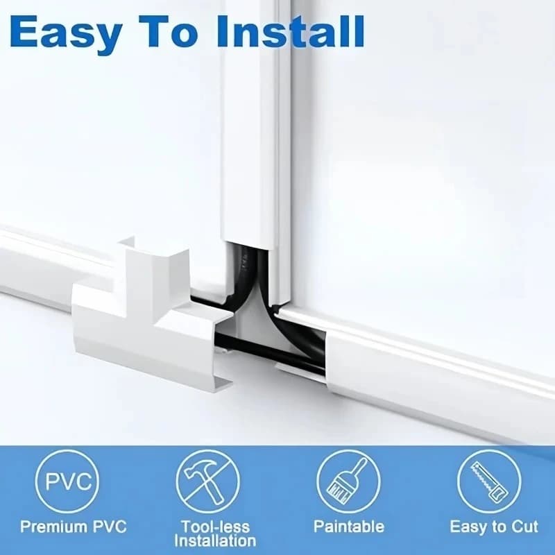 Self-Adhesive Cable Trunking | Wire Protection Strip | Wear-Resistant Cord Organiser - Thumbnail 3