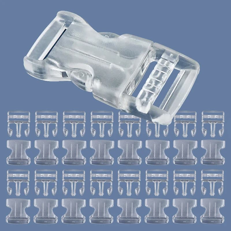 Transparent Side Release Buckles | Quick Release Plastic Clips | Webbing Fasteners - Thumbnail 5