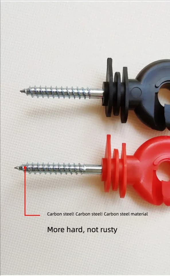 Electric Fence Insulators | Offset Ring Screw-in | Timber Post Tape & Wire - Thumbnail 5