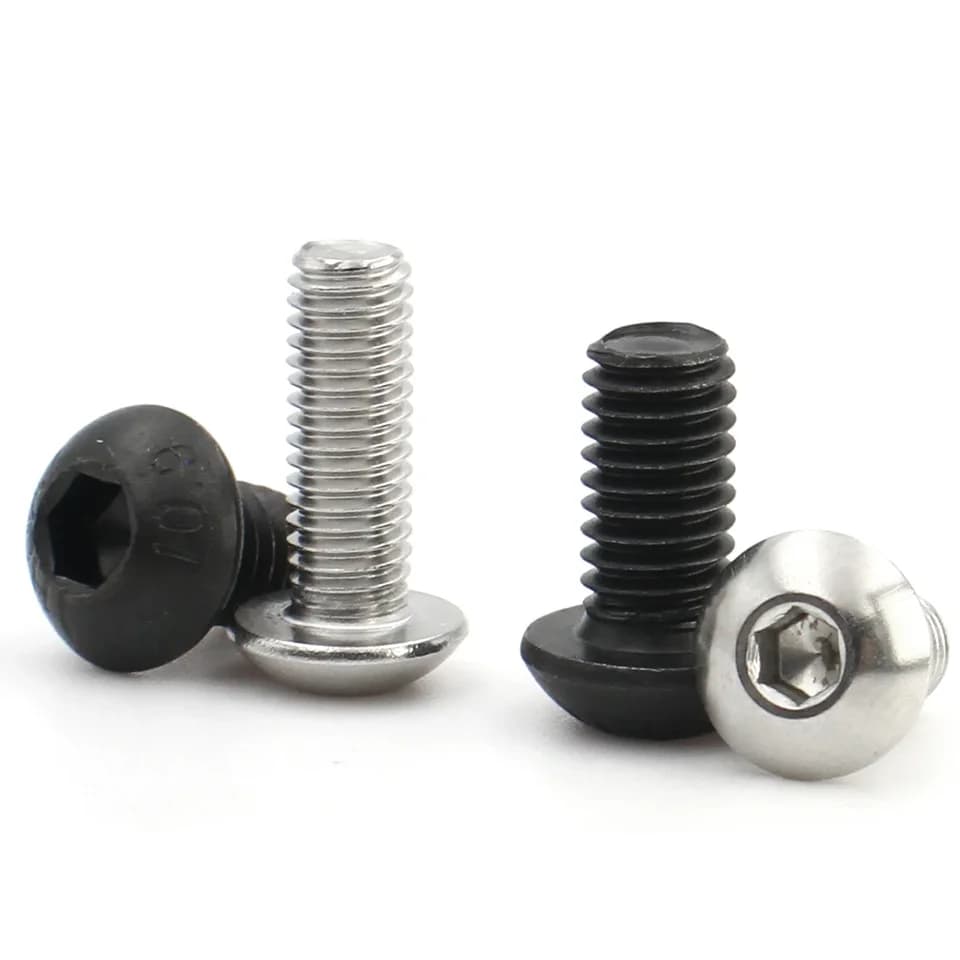 Hex Socket Ground Screws M2-M8 | A2 304 Stainless & Carbon Steel | ISO7380 Round Head - Thumbnail 5