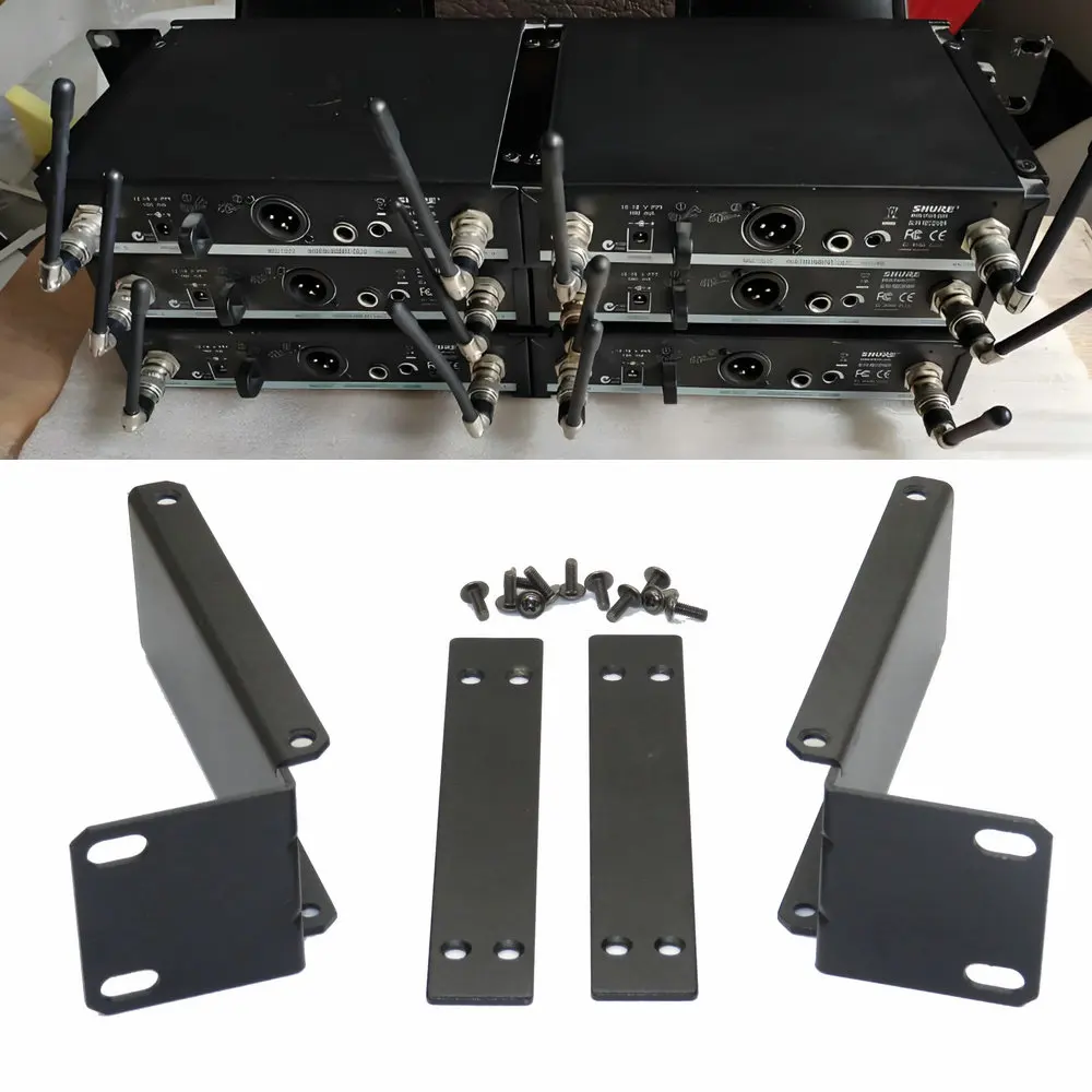 Rack Mount Kit for Shure SLX4 Receivers | Dual Receiver Bracket | Studio-Grade Organization - Thumbnail 2