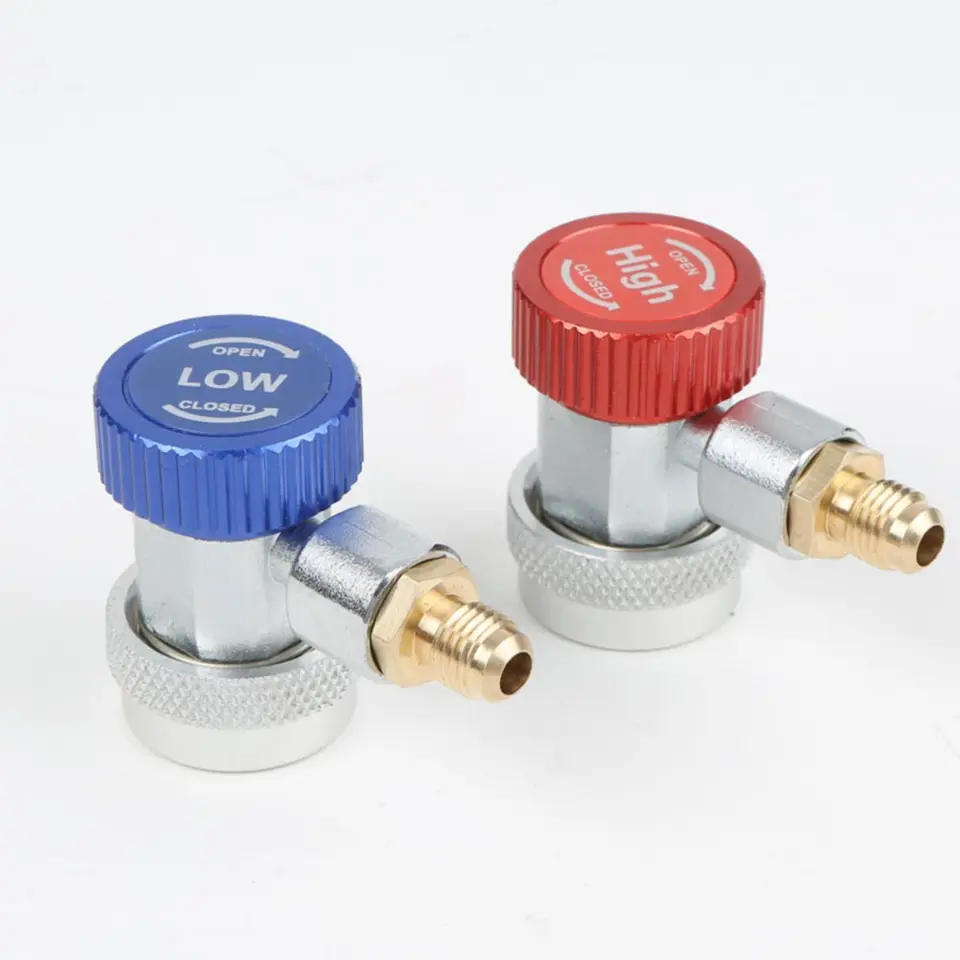 AC Recharge Kit | R134A R1234yf Quick Couplers | Adjustable Gauge Adapters - Thumbnail 5
