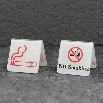 No Entry Table Sign | Clear Acrylic | Industrial Warning Plaque - Thumbnail 4