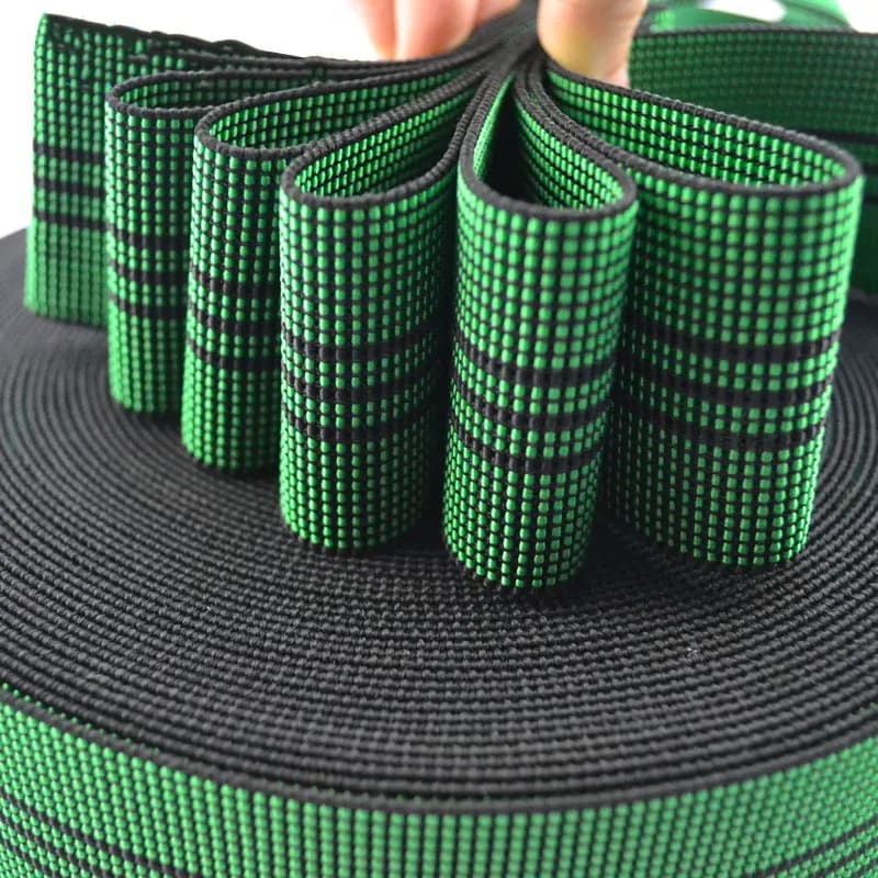 Webbing Upholstery Strapping | 10M Green Latex Band | Couch Seat Repair - Thumbnail 4