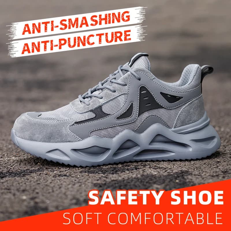 Men's Steel Toe Cap Boots | Puncture Proof & Non-Slip | Shock Absorbing Work Safety - Thumbnail 6