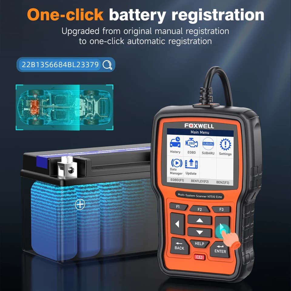 Plug Gap Tool & Scanner | FOXWELL NT510 Elite | ECU Coding & OBD2 - Thumbnail 6