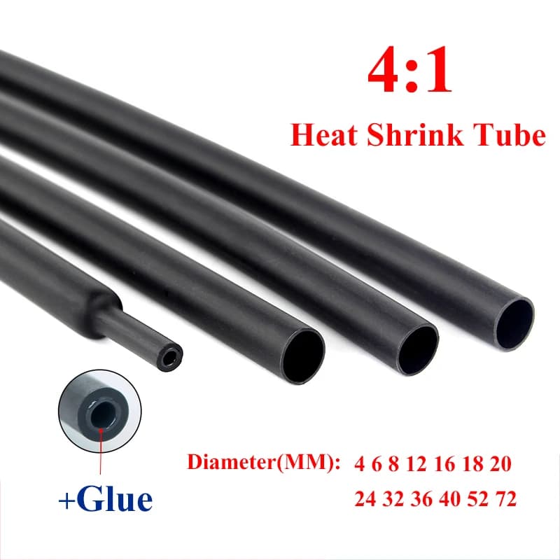 Heat Shrink Tubing Kit | 4:1 Shrink Ratio with Adhesive Liner | 4mm-72mm Assortment - Thumbnail 2