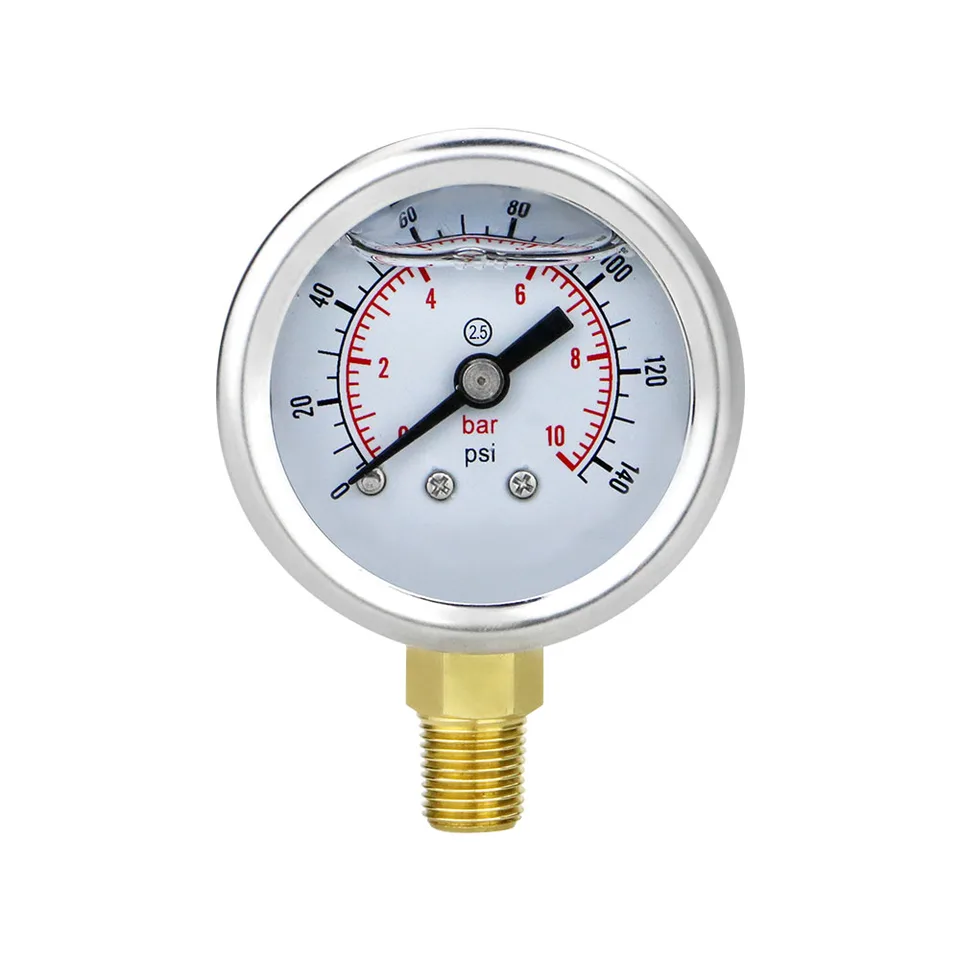 Glycerin-Filled Fuel Pressure Gauge | Stainless Steel Case | 40mm 1/8 Thread - Thumbnail 5