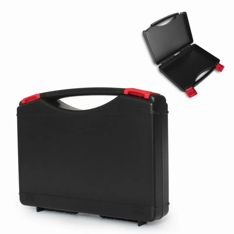 Plastic portable toolbox set with multiple compartments, serving as a parts box for hardware accessories and screws.