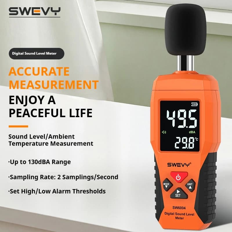 Digital Decibel Meter | 30-130dB Range | Portable Noise Detector - Thumbnail 3