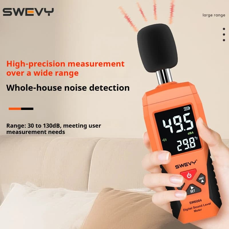 Digital Decibel Meter | 30-130dB Range | Portable Noise Detector - Thumbnail 4