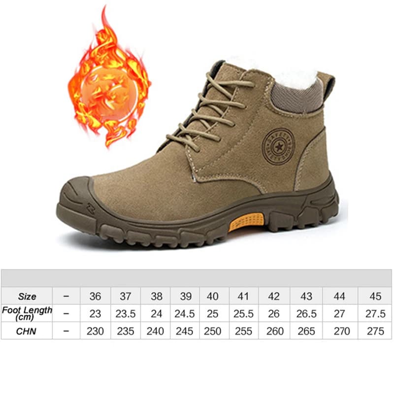 Men's Steel Toe Cap Boots | Anti-Piercing & Warm | Winter Work Safety - Thumbnail 7