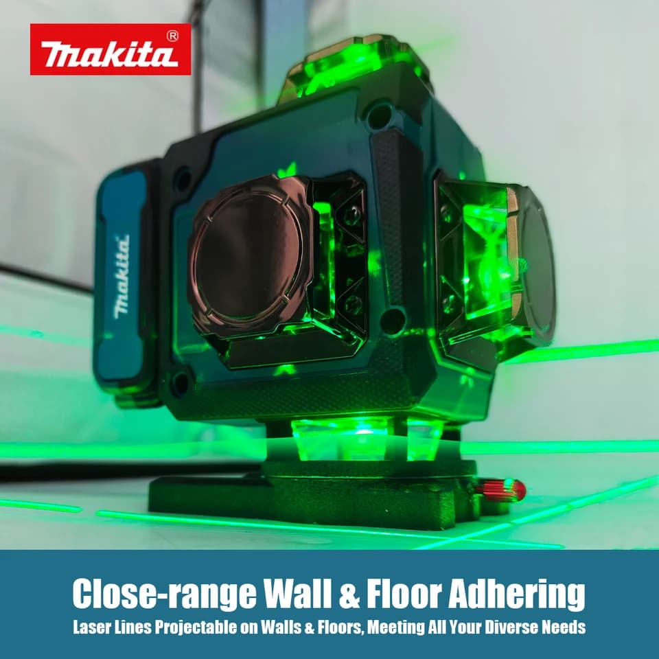 Makita Laser Level 360° X4 16-Line | Self-Levelling Outdoor | Precision Vertical Cross-Line - Thumbnail 4