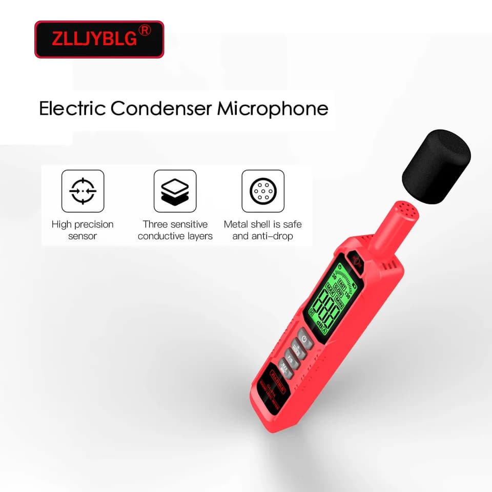 ZL81A Sound Level Meter | Digital Handheld Decibel Meter | Environmental Noise Detection - Thumbnail 4