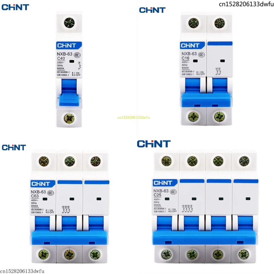 CHINT NXB-63 Miniature Circuit Breaker | 1P-4P, 230/400V AC | DIN Rail Mount - Thumbnail 8