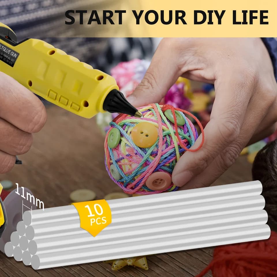 Adjustable Temp Glue Gun | For DeWalt 20V Battery | LCD Display 100-200°C - Thumbnail 5