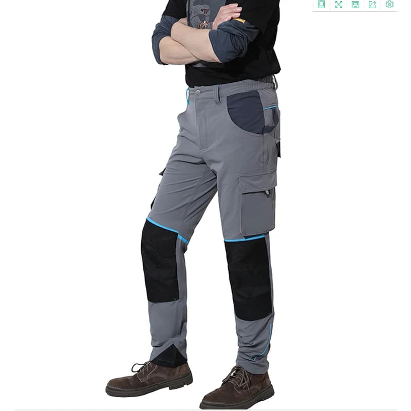 Work Trousers Stretch | Multi-Pocket & Wear-Resistant | Knee Pad Pockets - Thumbnail 7