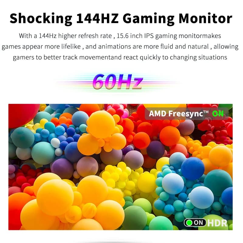 Portable Monitor 15.6" FHD IPS | Laptop & Gaming Extended Display | Type-C HDMI - Thumbnail 3