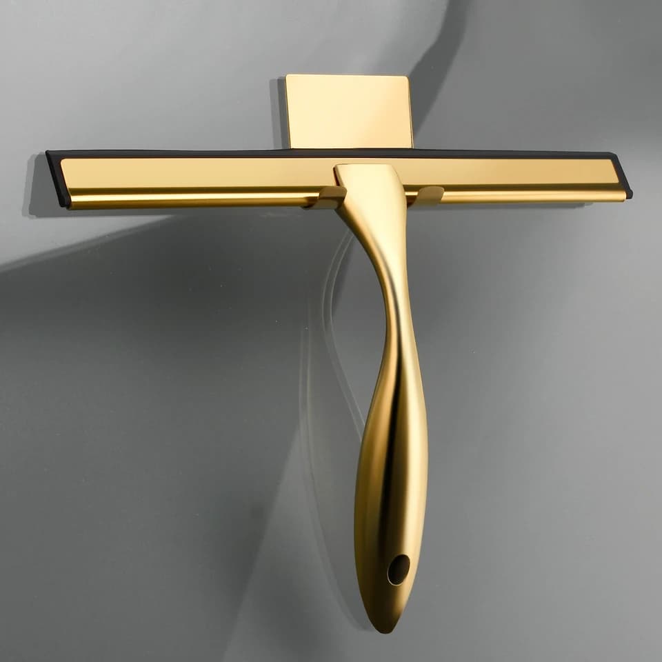 10-14" Shower Squeegee | Stainless Steel | Window Cleaning Tool - Thumbnail 3