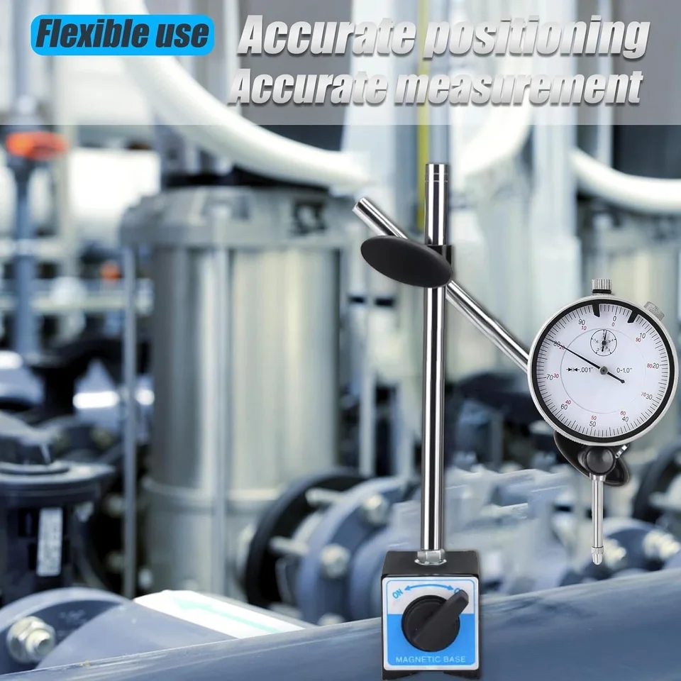 Dial Test Indicator with Magnetic Base | Flexible Arm Stand | Precision Measurement - Thumbnail 3
