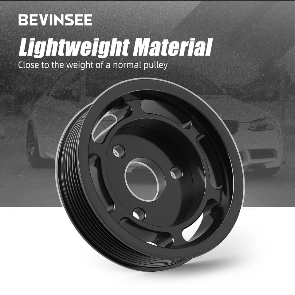 Heavy-Duty Power Steering Pump Pulley | For BMW E90 E92 335i | N54 Engine - Thumbnail 4