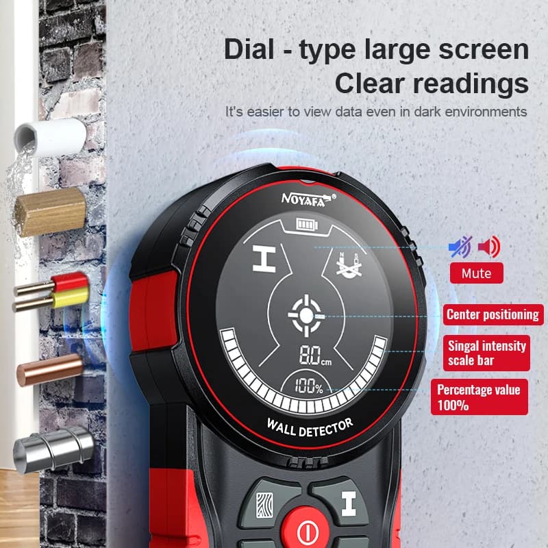 NOYAFA NF-5102 Stud Finder | LCD Display Metal Detector | Wood & Live Wire Tester - Thumbnail 5