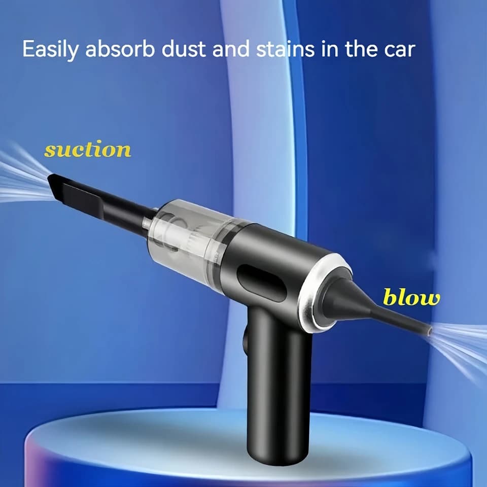 Mini Handheld Car Vacuum Cleaner | Cordless, High Power | Dual Suction & Blower - Thumbnail 6
