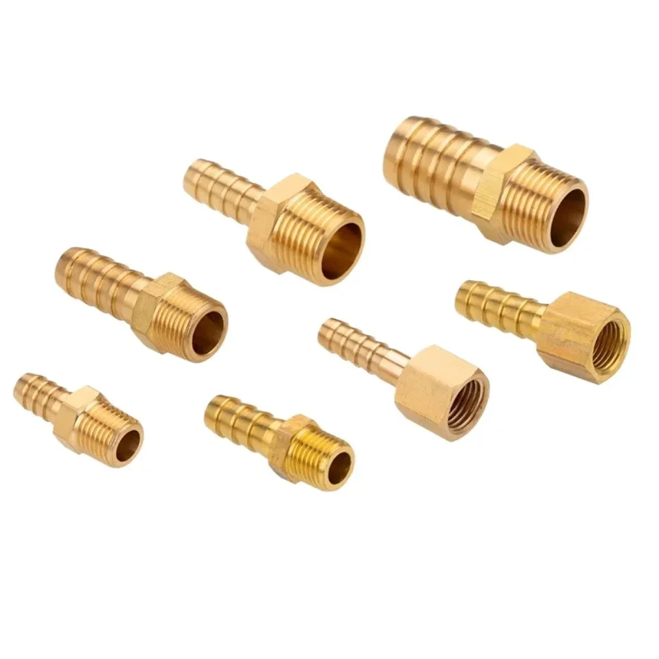 Flexible Pan Connector | NPT Female x Hose Barb Brass Fitting | Fuel Pipe Coupler - Thumbnail 3