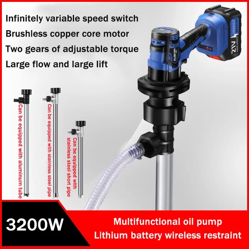 Steering Pump Fluid Transfer | Cordless 21V Barrel Pump | 3200W - Thumbnail 2
