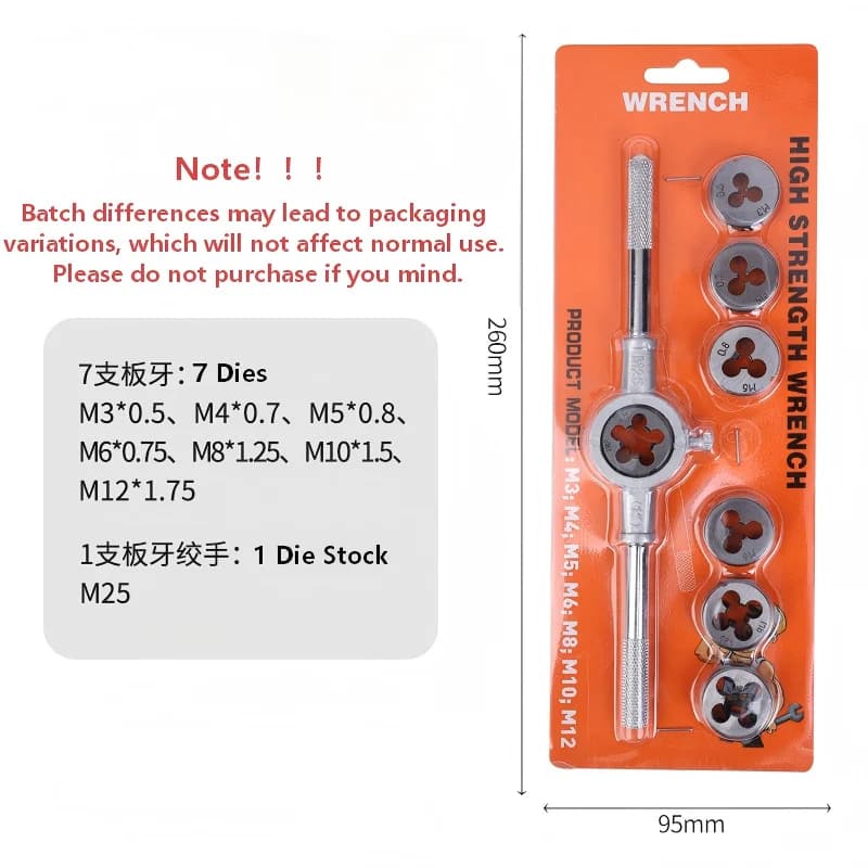 Tap and Die Set | M3-M12 Threading Kit | Straight & Tapered Reamers - Thumbnail 4