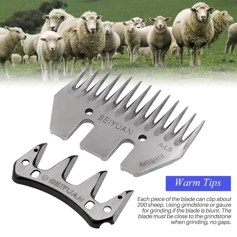 Sheep Shears | Stainless Steel Wool Blades | Convex Comb Cutter - Thumbnail 7