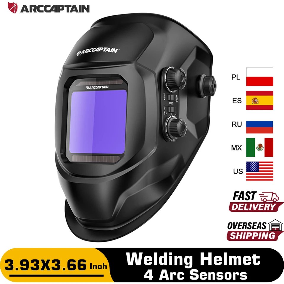 ARCCAPTAIN Welding Helmet with Safety Helmet Chinstrap | Auto-Darkening | MIG/MAG/TIG - Thumbnail 2