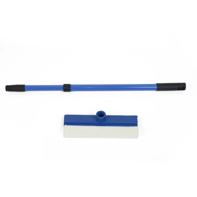 Telescopic Window Cleaning Kit | Long Handle Squeegee & Sponge | Glass Cleaner Tool - Thumbnail 4