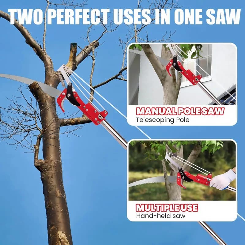 Long Reach Tree Pruner Secateurs | High-Altitude Branch Trimmer | Garden Plant Clipper - Thumbnail 6