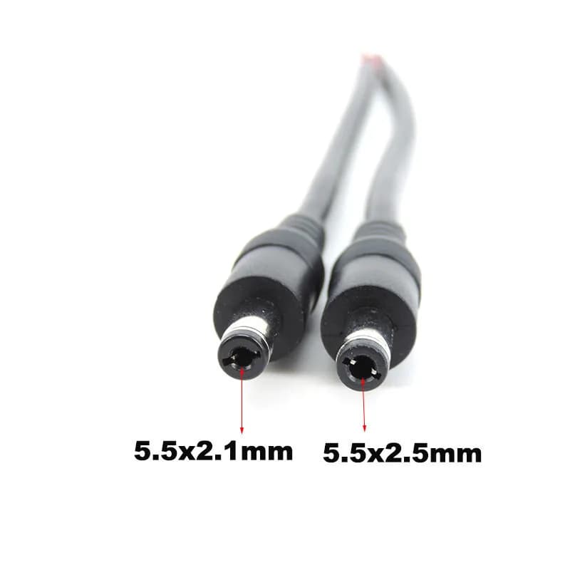 DC Power Connector Cable 5.5x2.1mm | Flexible Power Supply Lead | LED Strip Light Camera - Thumbnail 4