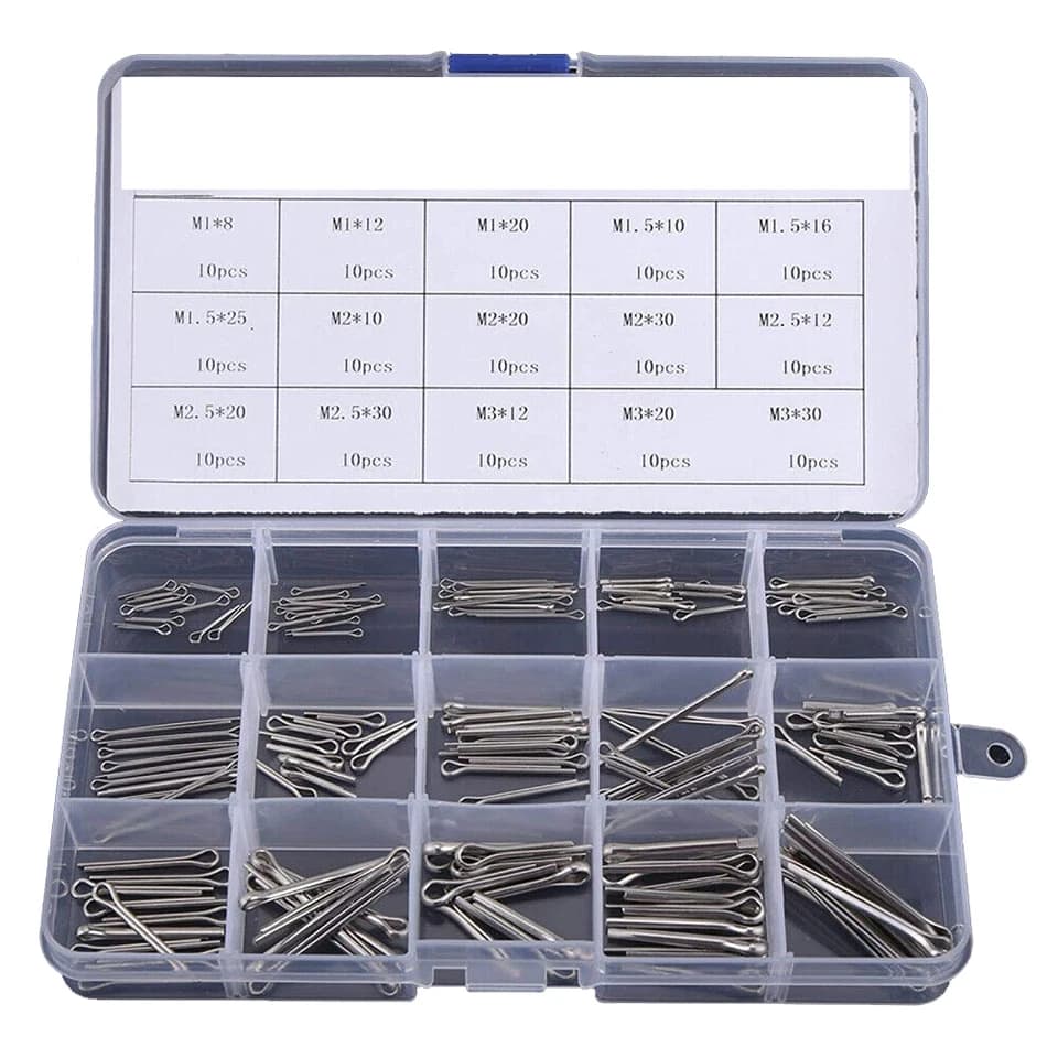 Steel Split Pins | 150pc Assortment | Marine Grade 304 - Thumbnail 2