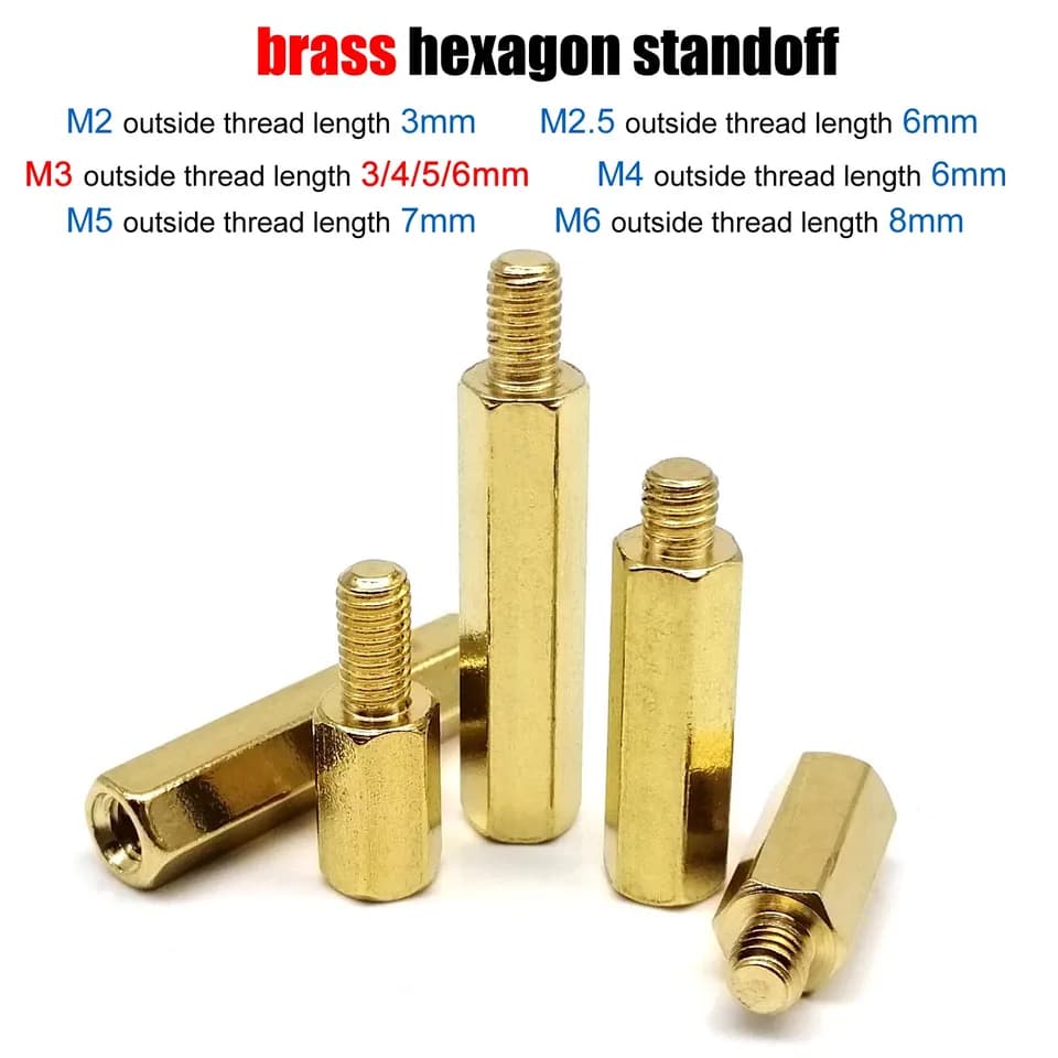 Hex Wheel Spacers | M2-M6 Assortment | For PCB Motherboard Standoffs - Thumbnail 6