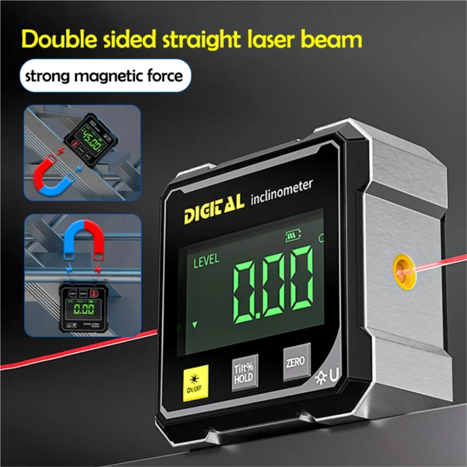 Laser Level Digital Angle Gauge | USB Rechargeable Inclinometer | Geological Dip Measurement - Thumbnail 4