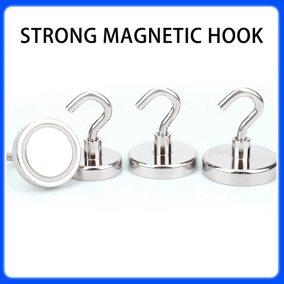 E8-E60 Magnetic Hooks for Garment Hanging Rail | Heavy Duty Load Bearing | Multi-Purpose Storage - Thumbnail 4