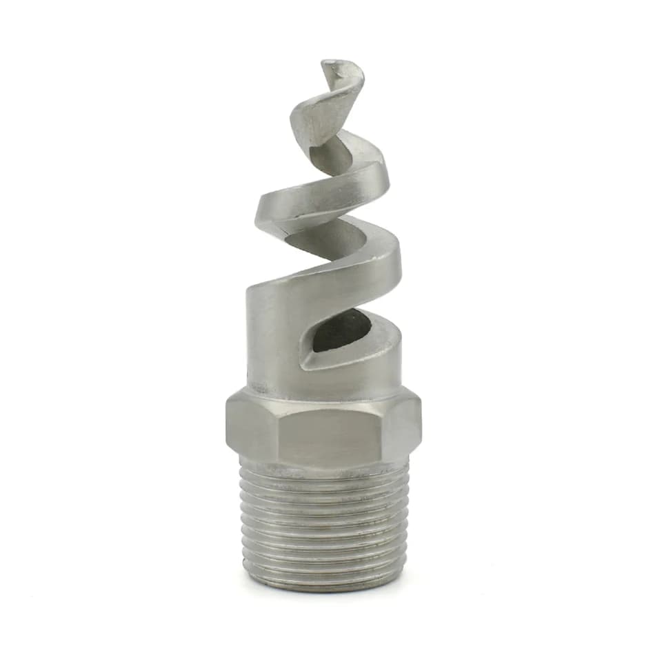 Stainless 304 Steel Spiral Cone Atomising Nozzle | Male Thread 1/4" - 1" | Cooling Tower Sprinkler - Thumbnail 3