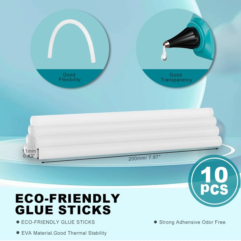 Cordless Hot Melt Glue Gun | Portable 11mm Sticks | DIY Electric Repair Tool (No Battery) - Thumbnail 6