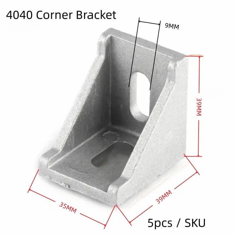 Angle Brackets 2020 3030 4040 | Aluminium Profile Connectors | For 3D Printer CNC - Thumbnail 5