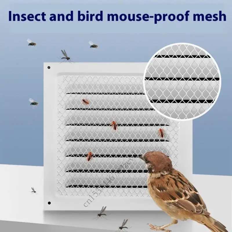 Soffit Vent Mesh | Stainless Steel Square Air Grille | Built-in Insect Screen - Thumbnail 3