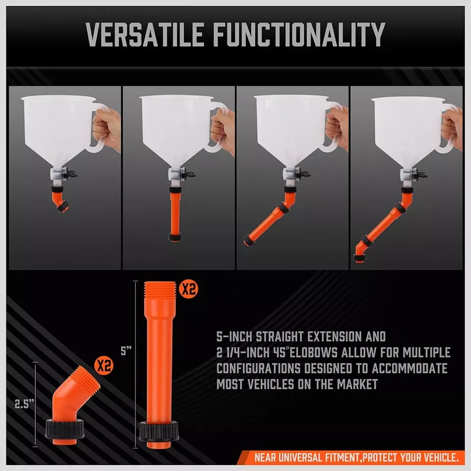 No-Spill Coolant Funnel Spill Kit | Radiator Refill Bleeder | Automotive & Industrial - Thumbnail 4