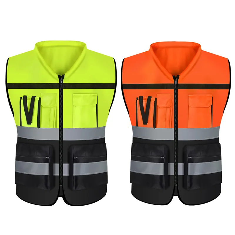 Heavy-Duty Work Vest | Adjustable Waistband & Multi-Pocket | Night Safety Unisex