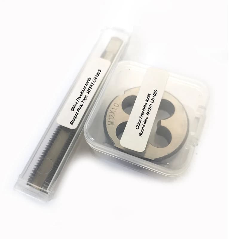 HSS Left Hand Tap & Die Set M12 | Metric Threading Tools | Machine Straight Flute - Thumbnail 2