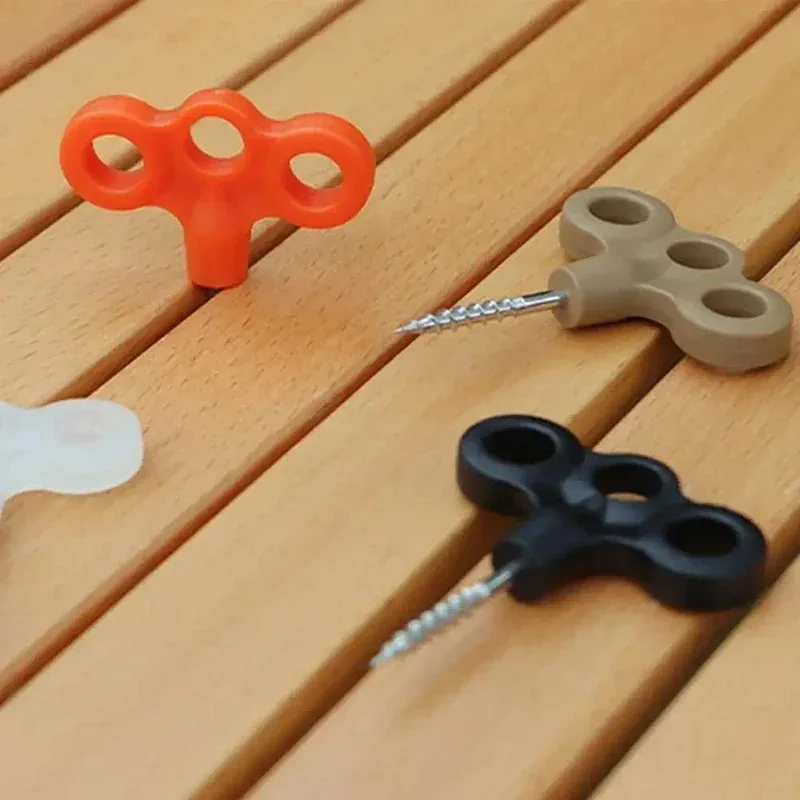 Heavy-Duty Ground Screw Stakes | Stainless Steel Tent & Tarp Anchors | 10pc - Thumbnail 7