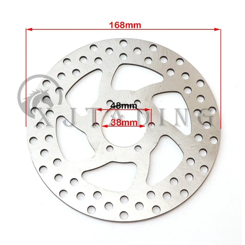 Pads and Rotors Kit for Scooters | 168mm 6-Hole Disc | Citycoco Harley - Thumbnail 5