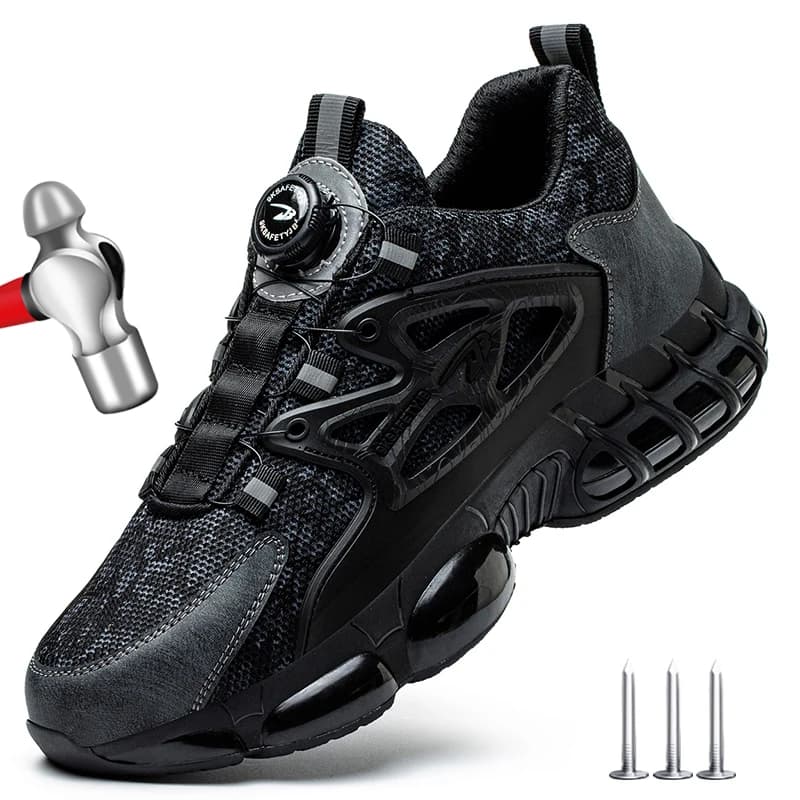 Safety Toe Wellington Boots | Steel Toe & Rotation Button | Indestructible Work Sneakers - Thumbnail 2